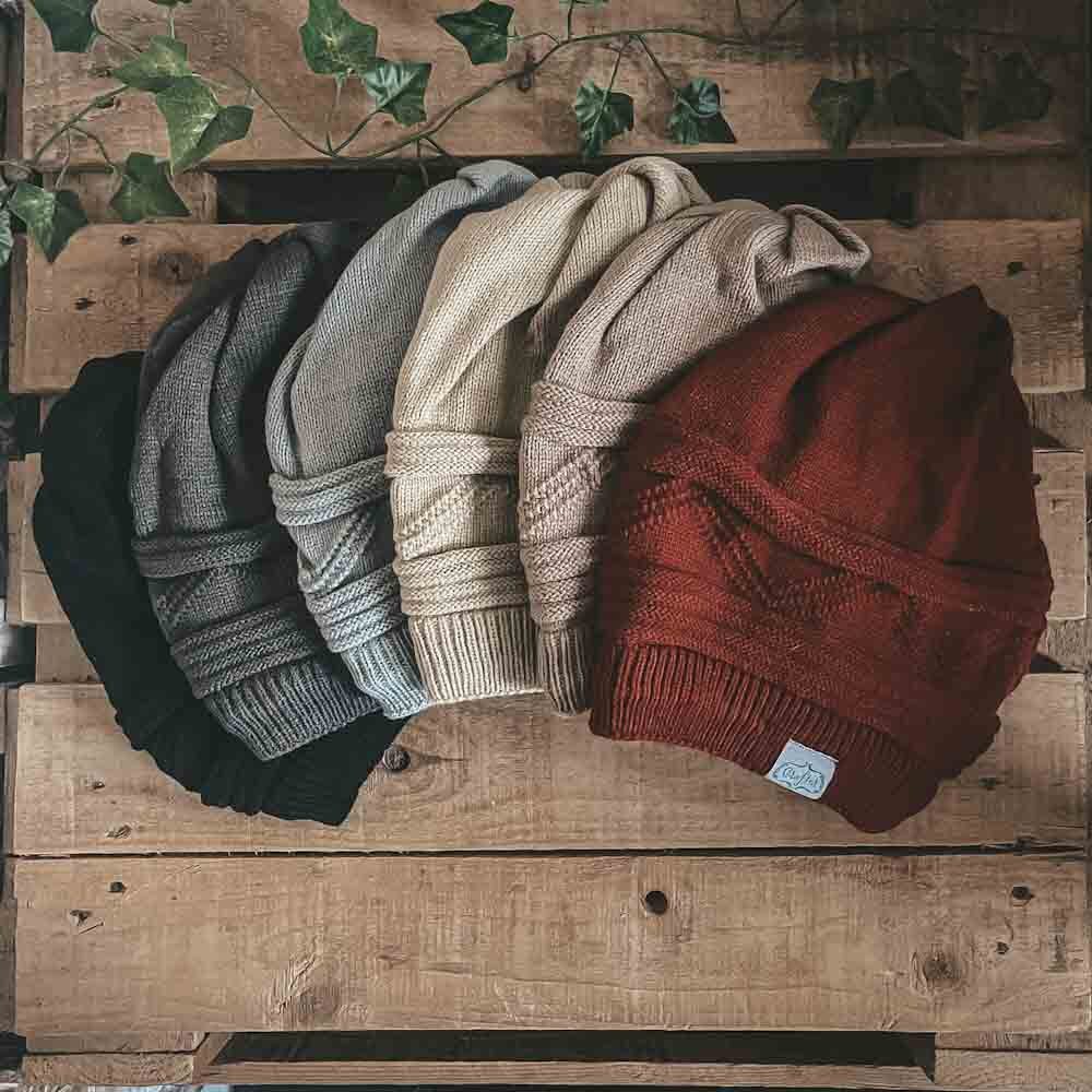CrafterElena Triangle beanies for locs in multiple colors
