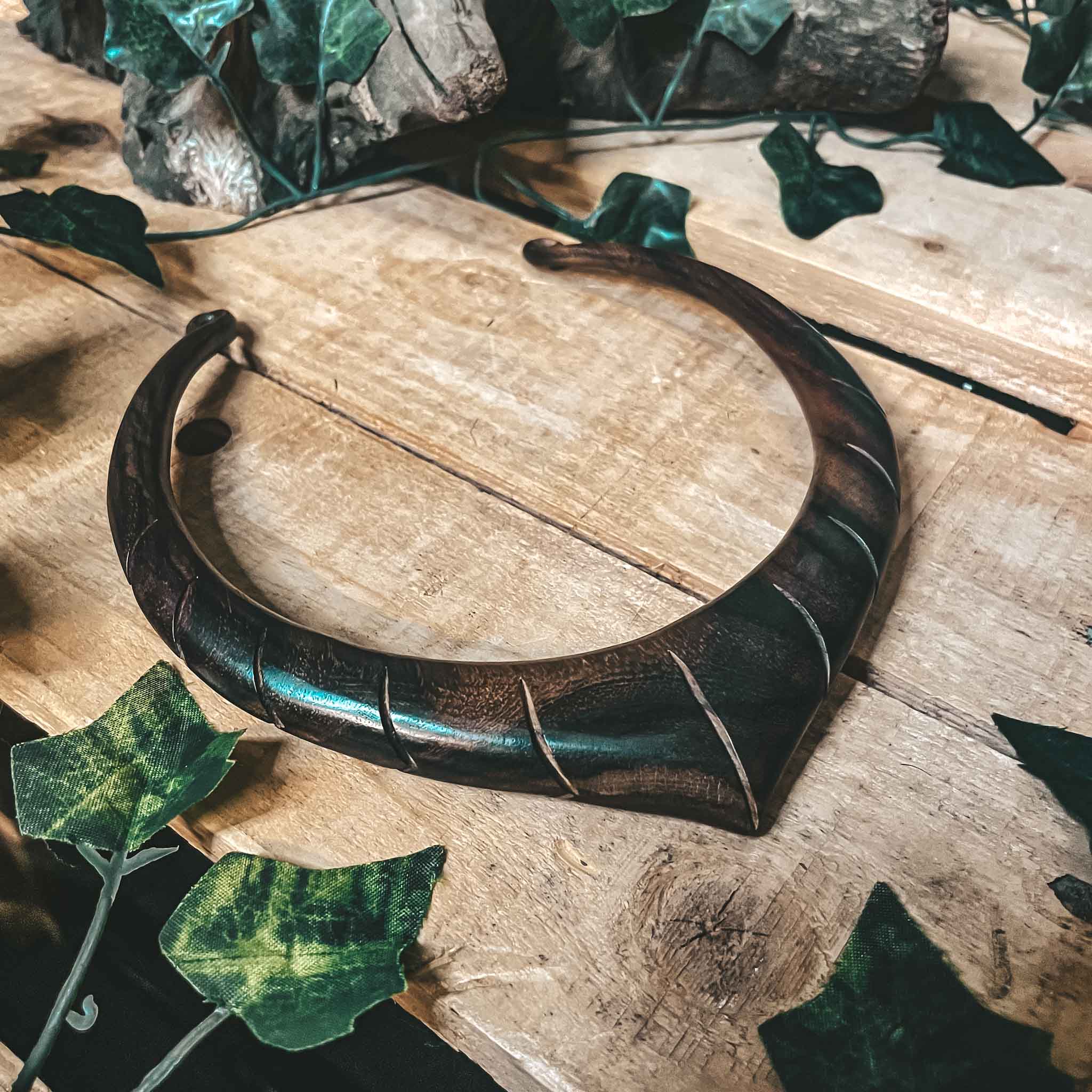 CrafterElena Doukisa Choker made from brown sono wood