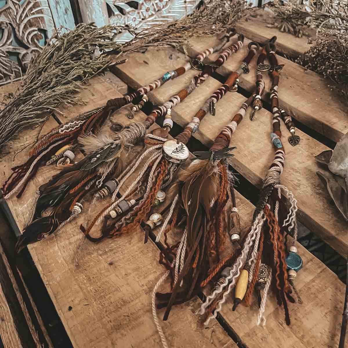 CrafterElena Rustic Dreams Hair Wrap Design 5 in foreground with other designs