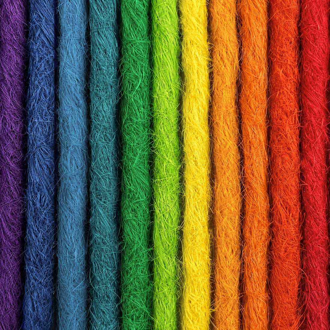 Handcrafted human hair Loc Extensions in the Creative Color Family featuring vibrant fashion colors across the rainbow spectrum.