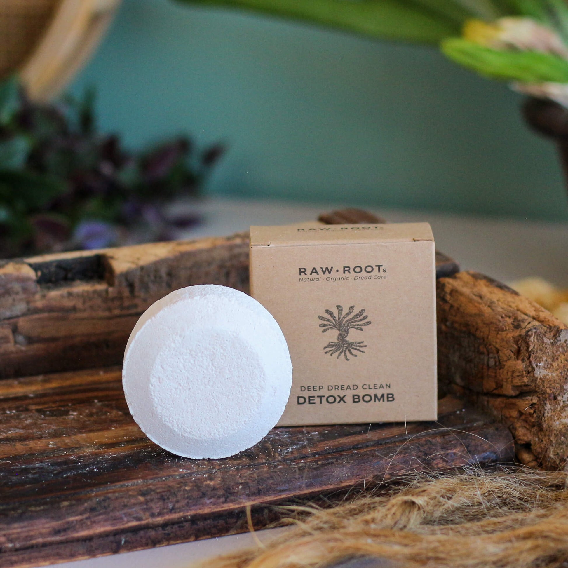 RAW ROOTs Dreadlock Detox Bomb 65g for deep cleansing and residue removal from dreadlocks and locs.