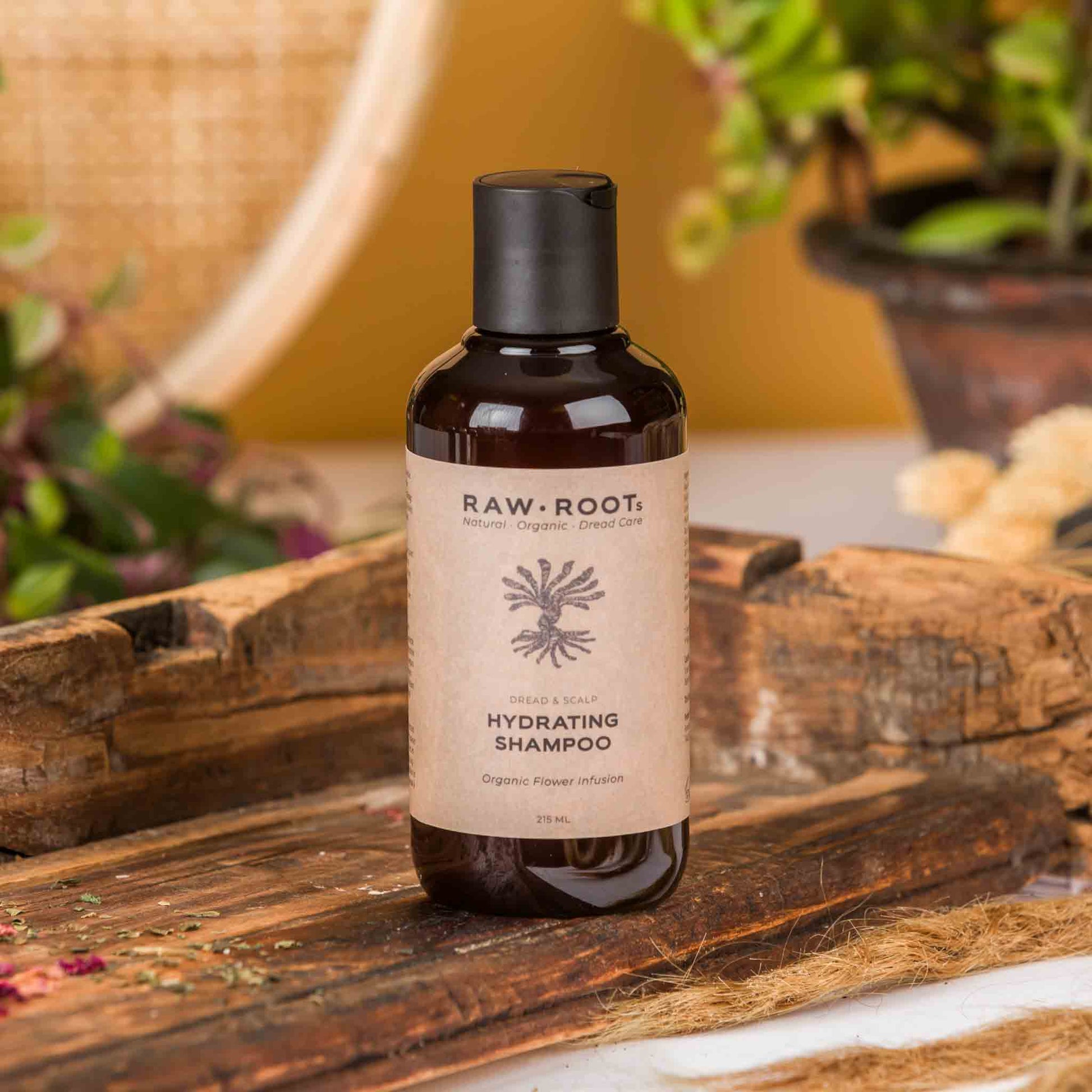 RAW ROOTs Hydrating Shampoo 215ml for cleansing and moisturizing dreadlocks, locs and scalp.