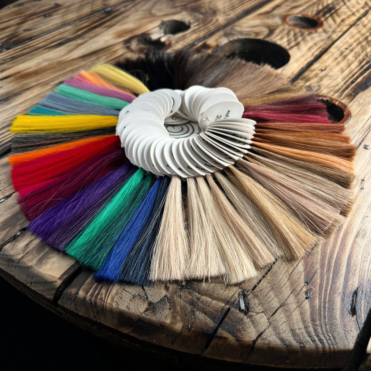 Straight Hair color ring with all human hair colors