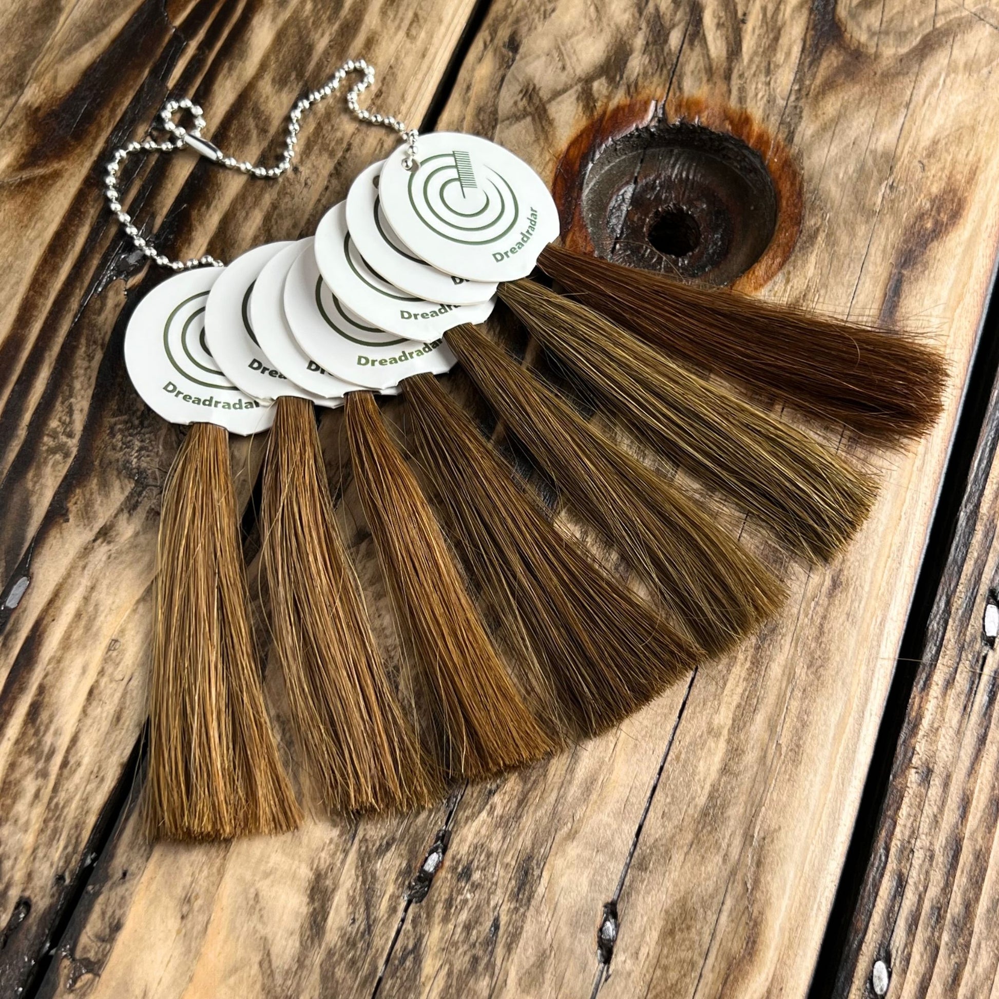 Straight Hair color ring with all brown human hair shades