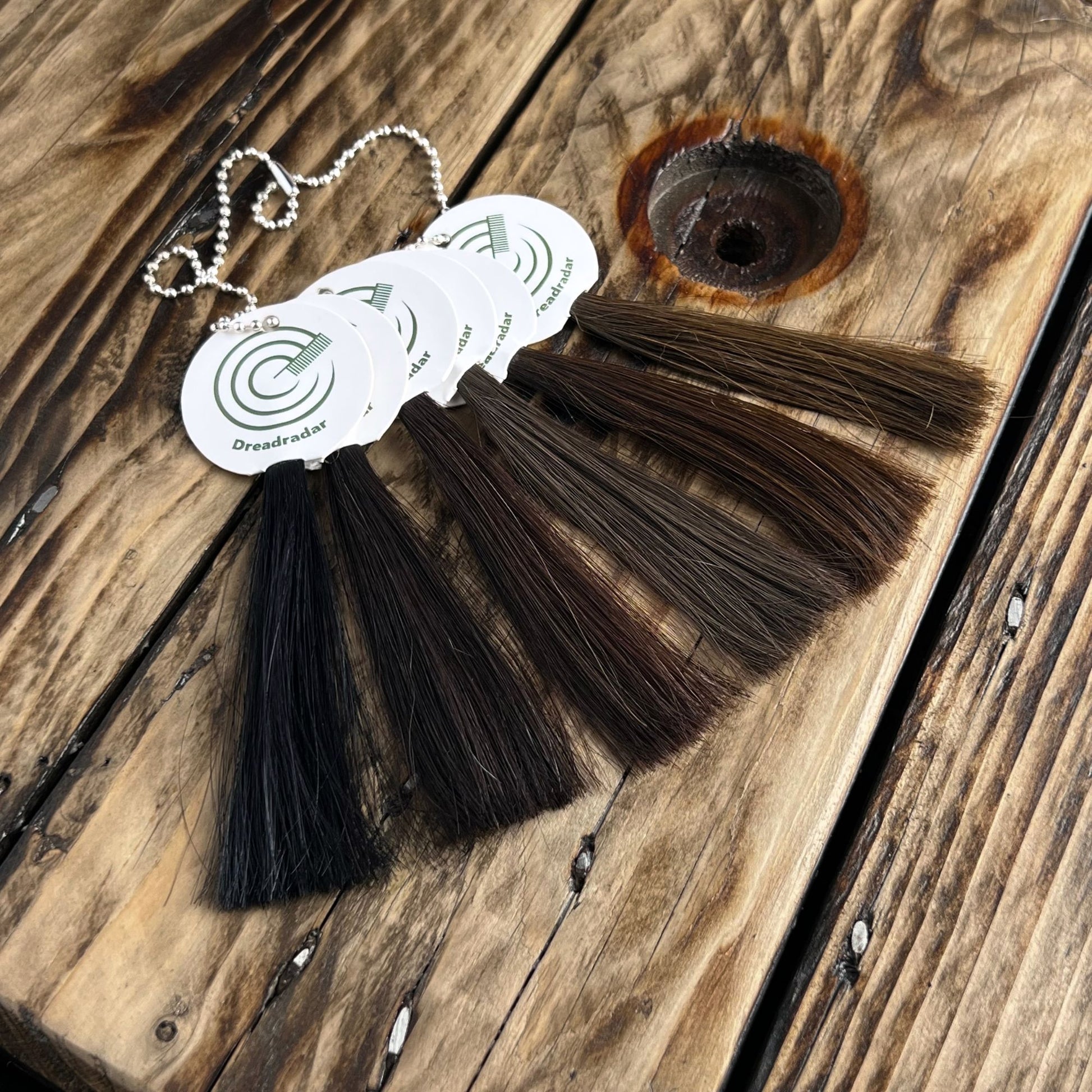 Straight Hair color ring with all dark human hair shades