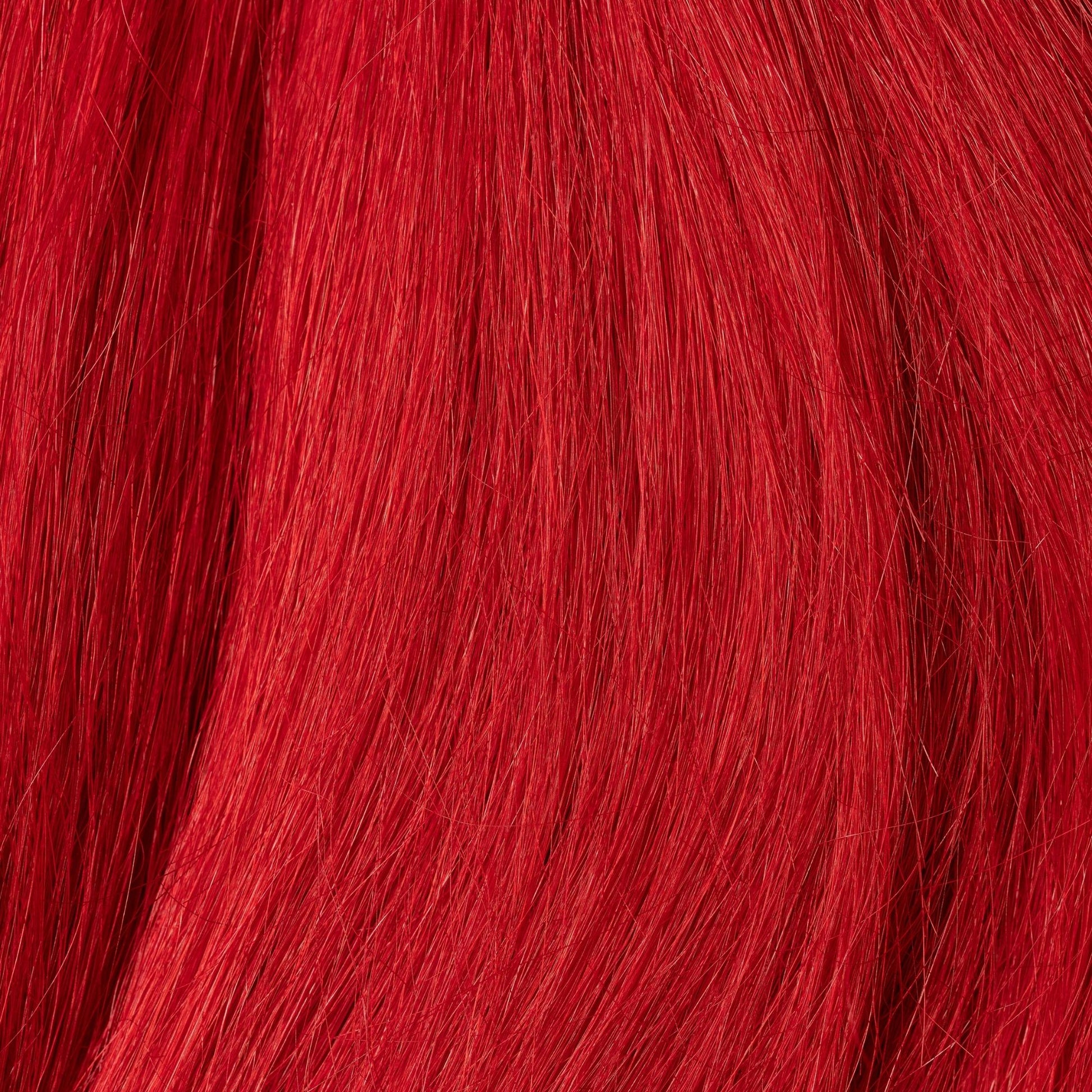 Close-up of A Clot of Fire loose human hair texture for Straight Loc Extensions