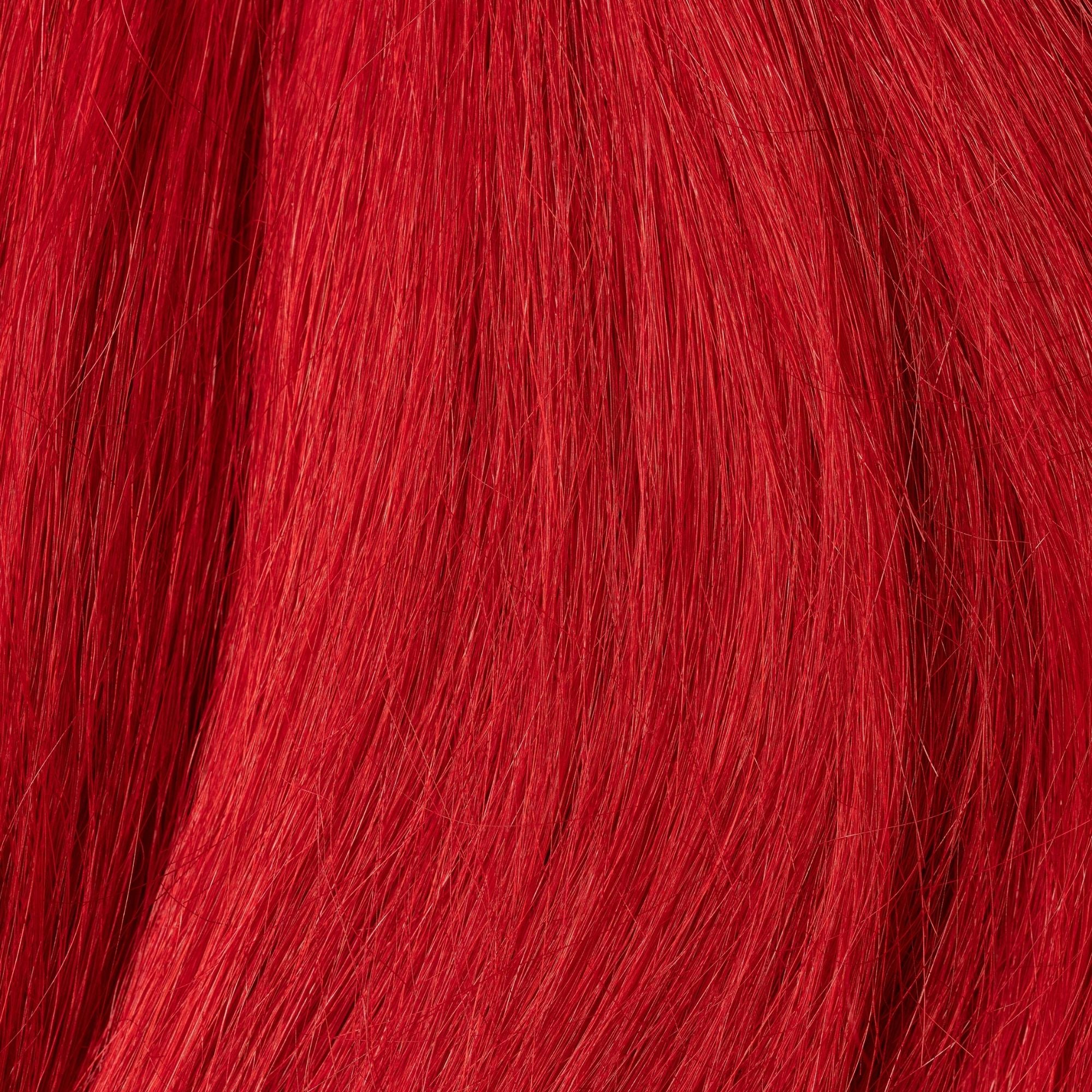 Close-up of A Clot of Fire loose human hair texture for Straight Loc Extensions