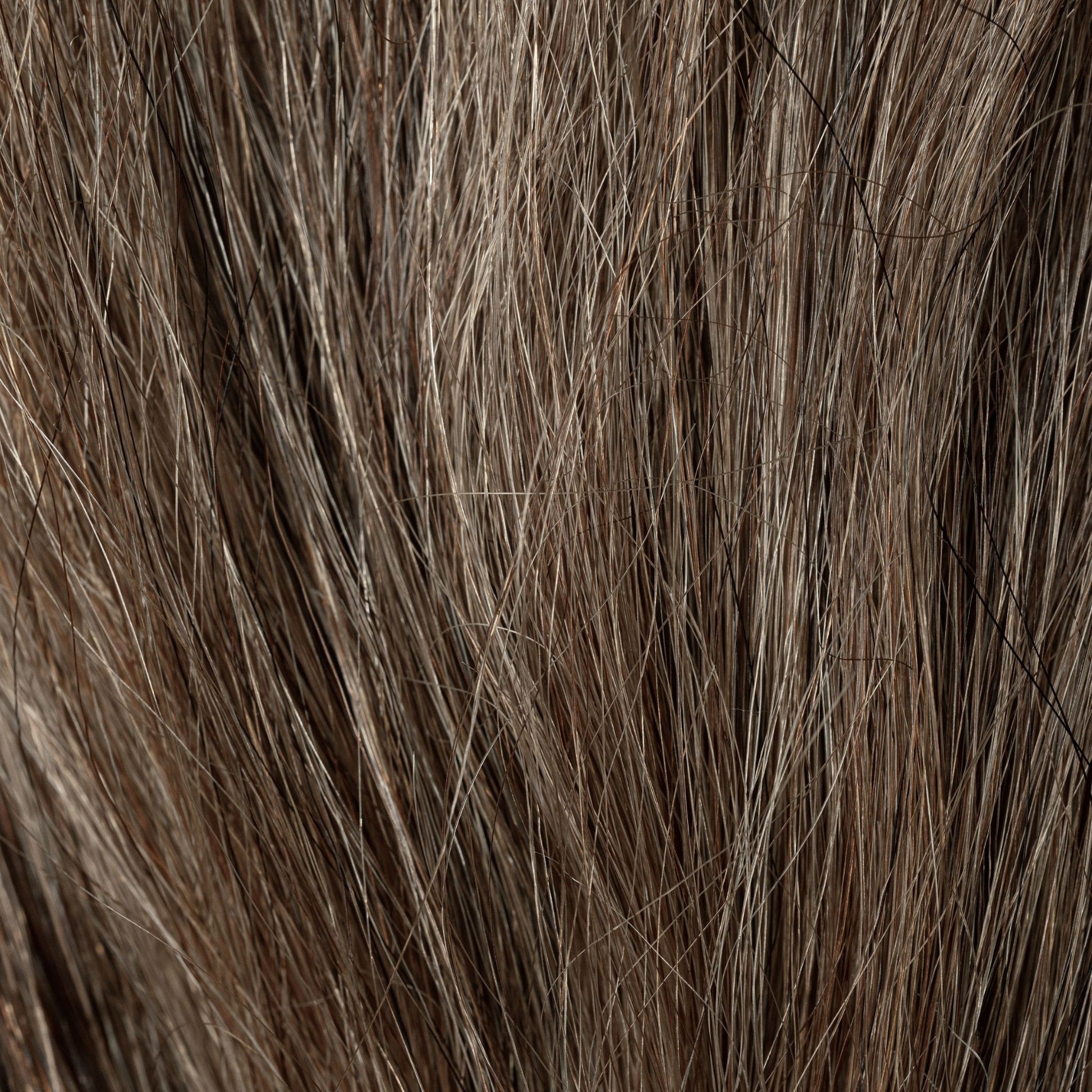 Close-up of Breath of the Woods loose human hair texture for Straight Loc Extensions