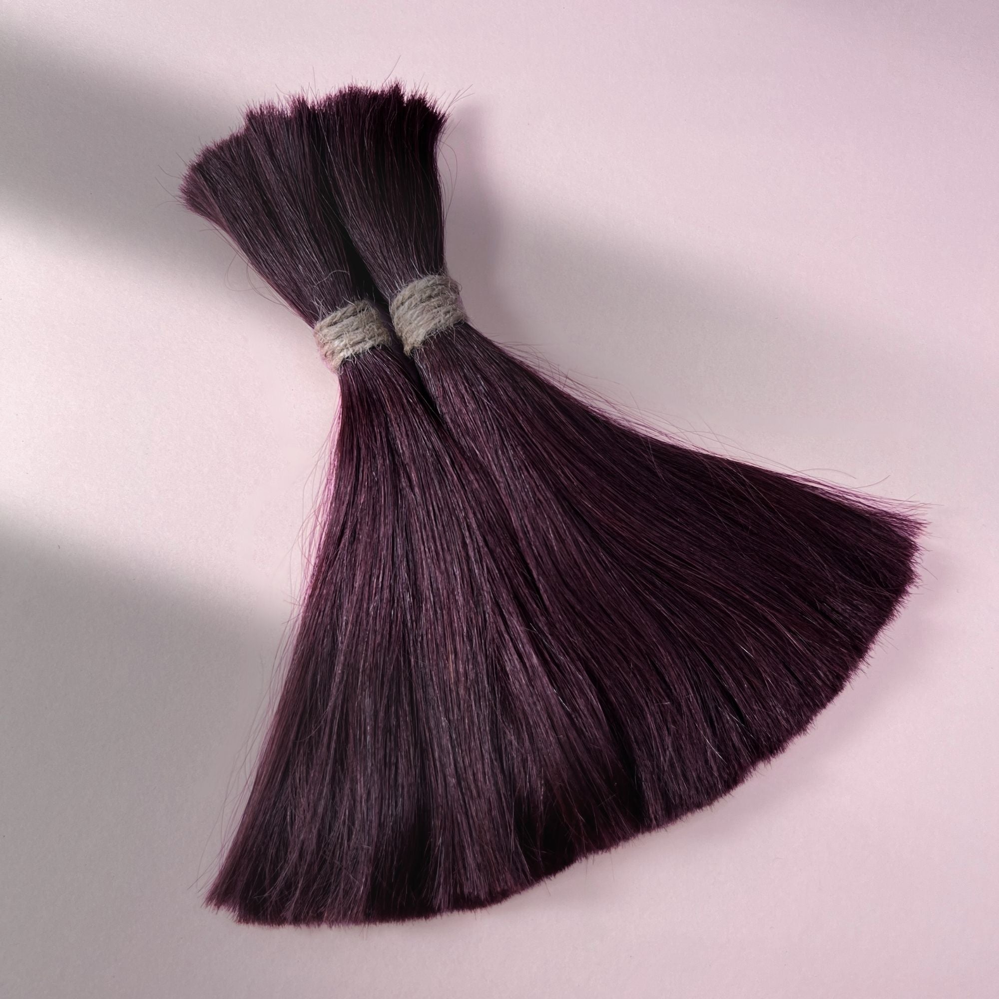 Full view of Crimson Crown loose human hair for Straight Loc Extensions