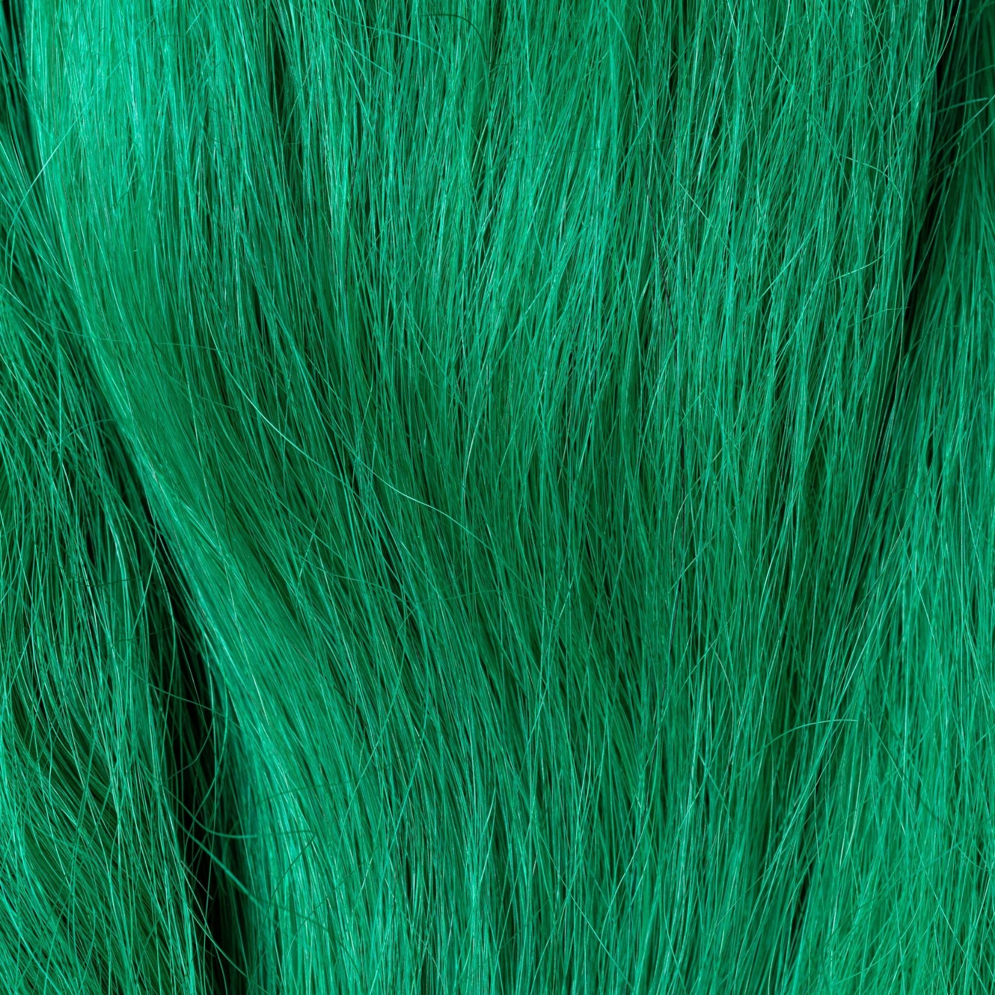 Close-up of Emerald Tablet loose human hair texture for Straight Loc Extensions
