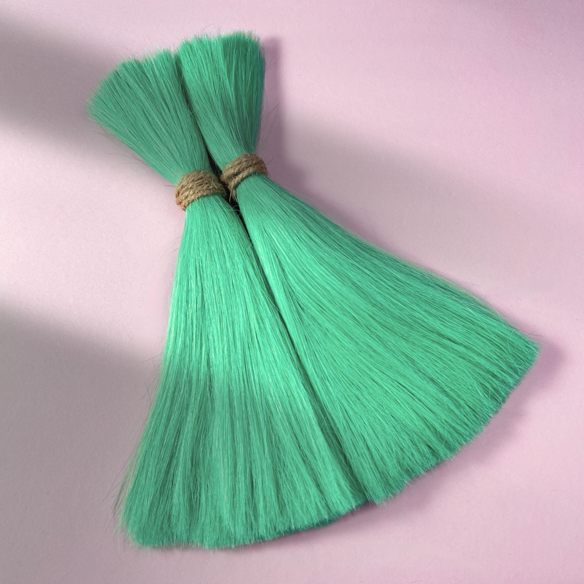 Full view of Esmerald Green loose human hair for Straight Loc Extensions