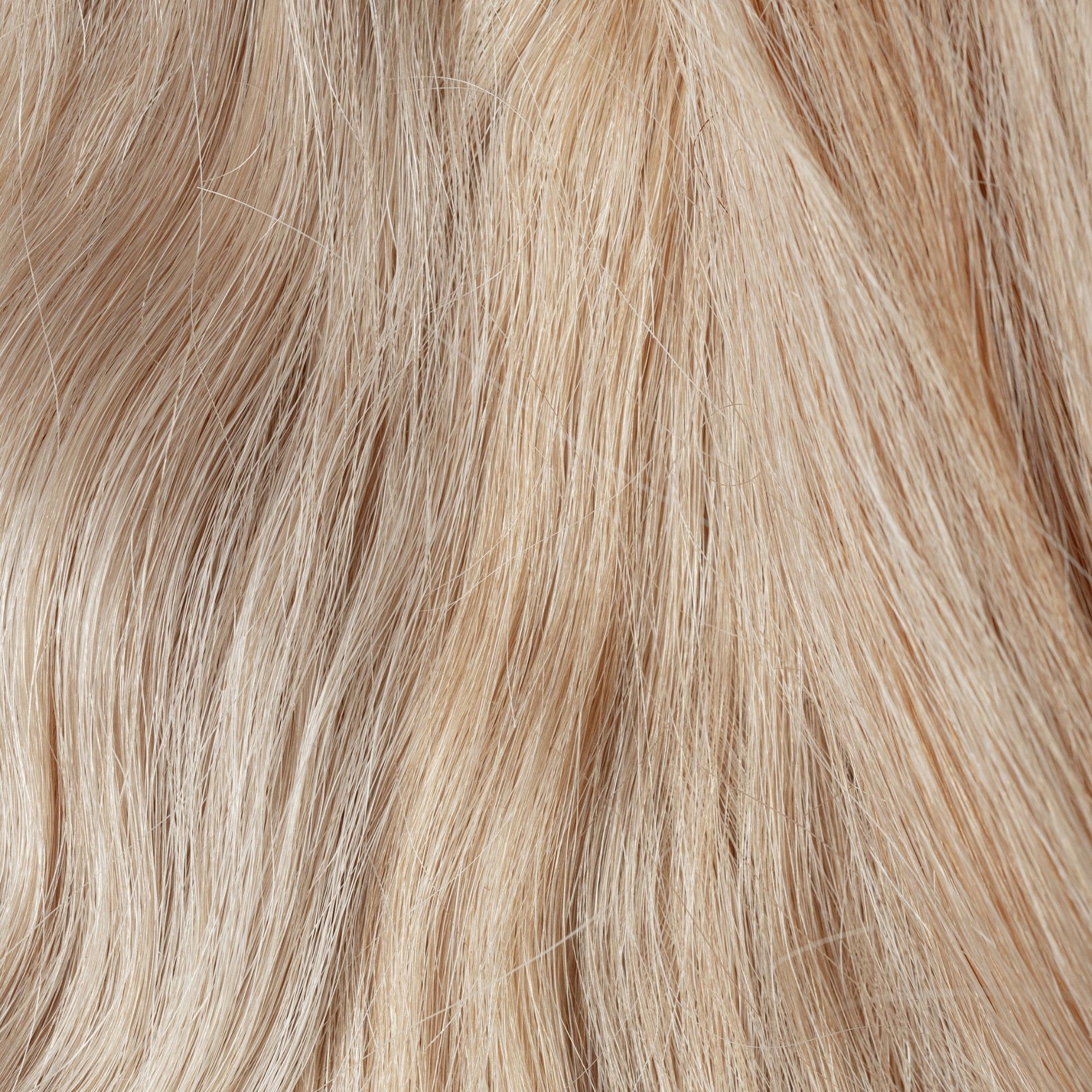 Close-up of Malta loose human hair texture for Straight Loc Extensions