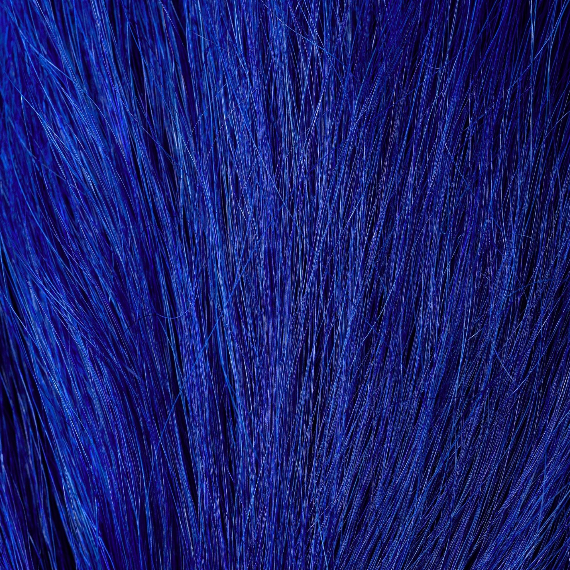Close-up of Navy loose human hair texture for Straight Loc Extensions