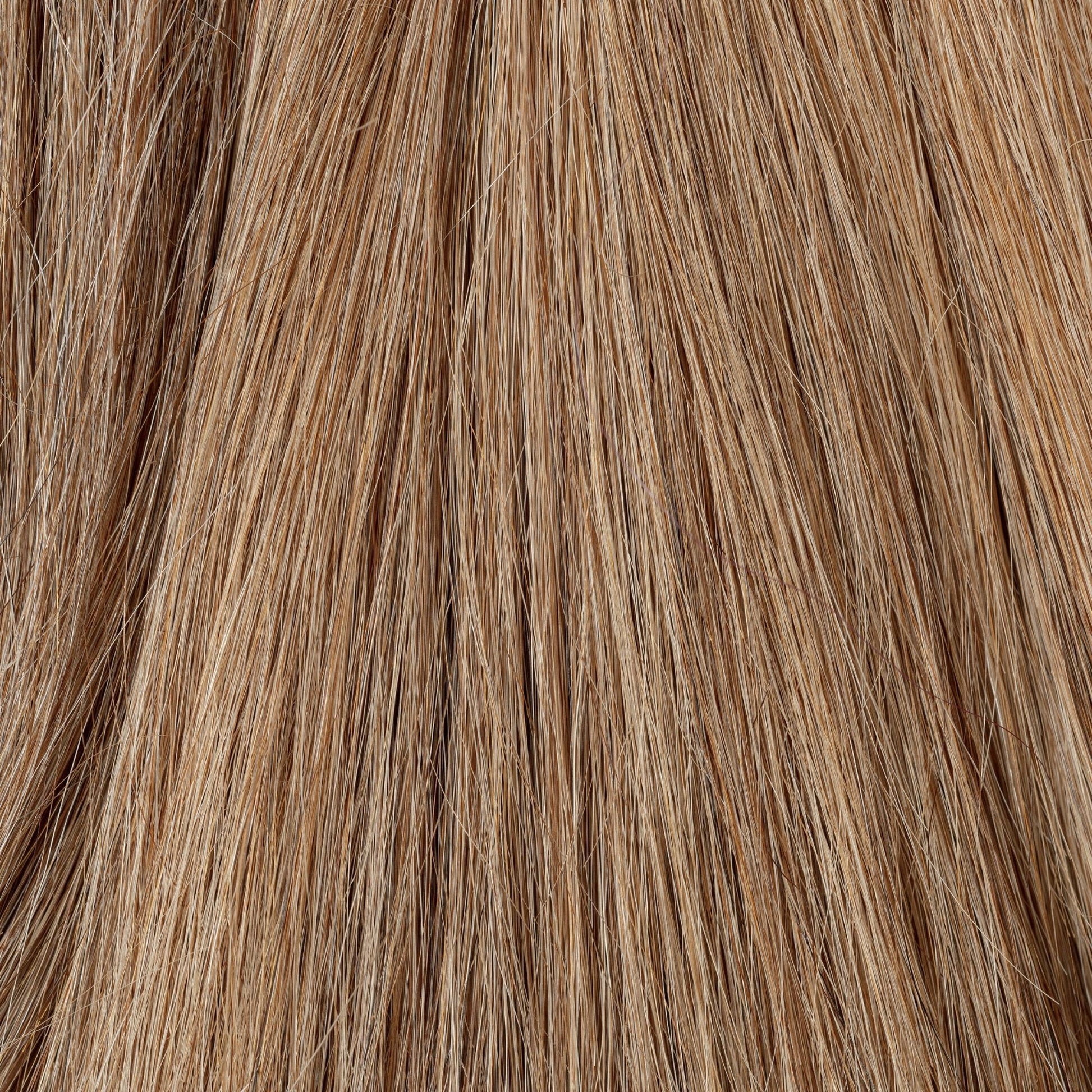 Close-up of Tuscan Sun loose human hair texture for Straight Loc Extensions