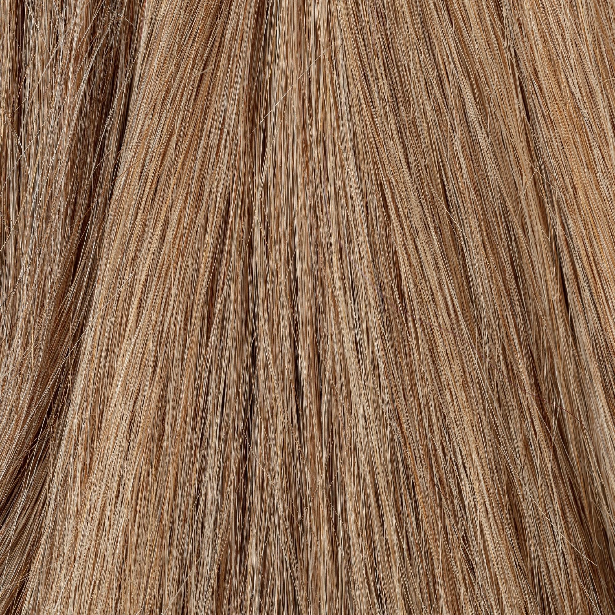 Close-up of Tuscan Sun loose human hair texture for Straight Loc Extensions