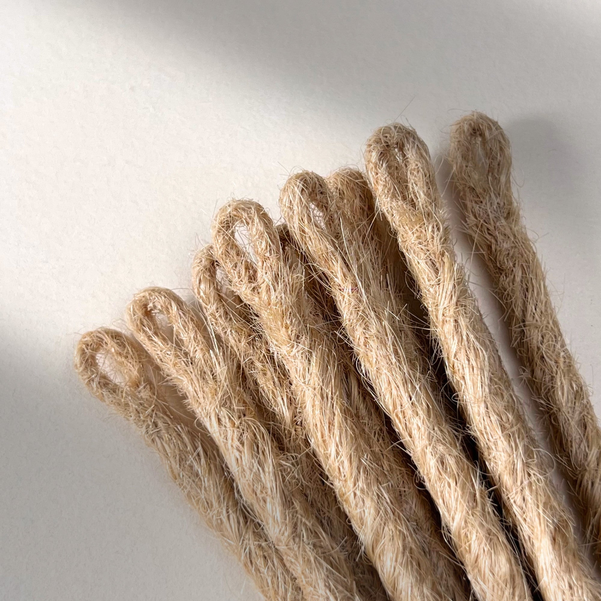 Loop detail of temporary single-ended straight loc extensions in Vanilla Blonde.
